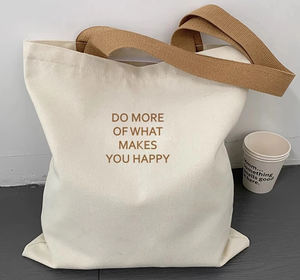 Sac en coton pliable Sacs à provisions réutilisables à l'épaule Sac fourre-tout personnalisé pour femmes Motif personnalisable - Product Image 1