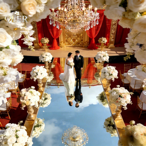 Grueso pasillo de la boda interior/exterior reflectante piso <span class=keywords><strong>rodillo</strong></span> alfombras elegante espejo alfombra <span class=keywords><strong>para</strong></span> decoraciones de fiesta - Product Image 1