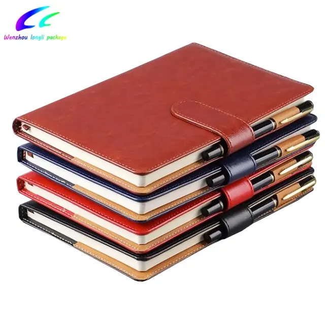 OEM Custom PU Leather Personal Planner Diary Promotional A5 A6 A4 A7 Sizes Spiral Bound with Printed Style and Custom Logo