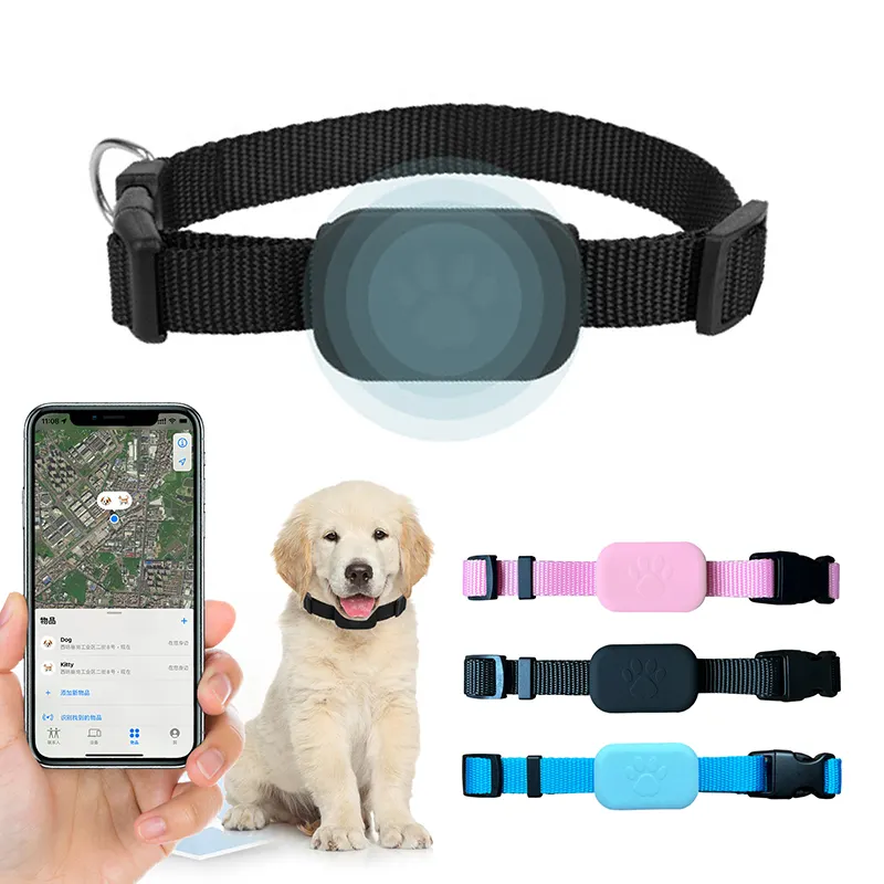 Dispositivo antipérdida impermeable para perros y gatos, localizador inteligente de seguimiento GPS, Collar rastreador de mascotas para Apple IOS FindMy