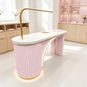 Muebles Modernos para Salón <span class=keywords><strong>de</strong></span> Belleza, Mesa <span class=keywords><strong>de</strong></span> Manicura Individual con Superficie <span class=keywords><strong>de</strong></span> Mármol, Lámpara <span class=keywords><strong>de</strong></span> Uñas Resistente para Uso en Salón <span class=keywords><strong>de</strong></span> Uñas - Product Image 2