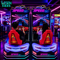 Machine de course de drift 2 joueurs à retour de force, avec volant et siège dynamique à mouvement, pour jeu d'arcade de course