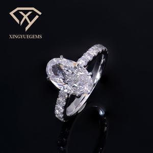 แหวนเพชรเพาะเลี้ยงในห้องปฏิบัติการ ทองคำ 18K หรูหราสั่งทำพิเศษสำหรับผู้หญิงสำหรับงานแต่งงาน - Product Image 2