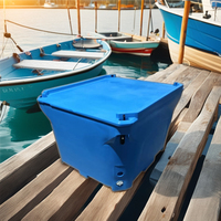 Bacs à poisson de stockage en plastique industriel emboîtable à caractéristique thermique 1000L Conteneurs empilables pour la logistique, le transport et l'utilisation alimentaire Bac à poisson isolé