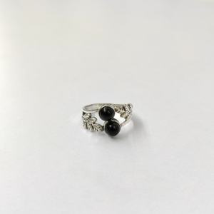 Bague en onyx noir, argent sterling 925, bague en pierre précieuse, onyx noir, collection artisanale, bagues fines, bijoux en argent, prix de gros - Product Image 6