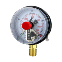 High Precisionvibration Resistant Brass Connection Industrial Manometer 100mm Electric Contact Pressure Gauge
