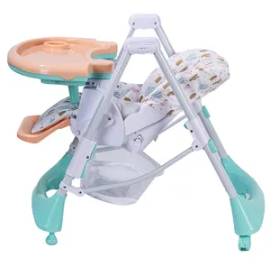 เก้าอี้สูงสำหรับทานอาหารสำหรับป้อนอาหารเด็กทารกที่มีพนักพิงปรับได้สินค้าใหม่