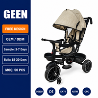Cadeau pour enfants GEEN, nouveaux jouets cool pour Noël, tricycle pour bébé avec poignée de poussée/tricycle pour bébé personnalisé pas cher