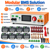 Kit DIY BMS Maître-Esclave ECBMS Haute Tension 300A 400A 160S 192S 1000V LiFePO4 16S-256S avec Écran Tactile LCD et Boîtier de Contrôle BMS Haute Tension