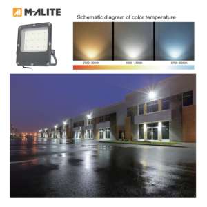 ประหยัดพลังงาน 180LmW IP65 กันน้ำ ทนแรงกระแทก IK08 โคมฟลูออเรสเซนต์แบบฟลัดไลท์ CRI สูง 90 ควบคุมผ่านแอปพลิเคชัน สำหรับสนามกีฬาและพื้นที่กีฬา - Product Image 4