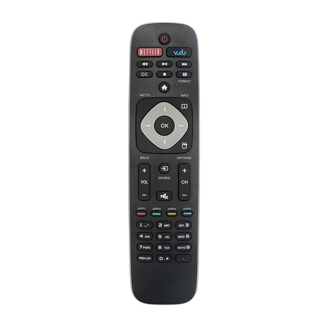 New NH500UP Remote Control Compatible With Phlip 4K UHD Smart TV With Netflix Vudu Youtube NetTV APP Key