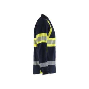 BLAKLADER - 343817418933XL Polo Hi Vis Multinorm à manches longues Bleu marine/jaune-VÊTEMENTS DE TRAVAIL RÉSISTANTS AUX FLAMMES EAN 7330509891292 - Product Image 3