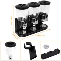 Distributeur d'aliments à double contrôle de grande capacité lavable à la main sans BPA et étanche pour céréales, noix, riz et granola