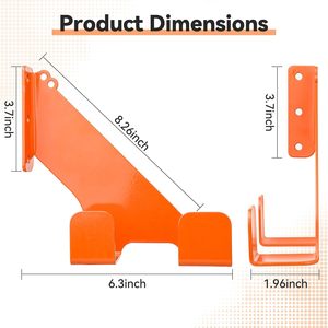 Heavy-duty chainsaw rack, wall-mounted garage storage rack, multi-functional <b>garden</b> power tool <b>hook</b>, lawnmower hanger. - Product Image 2