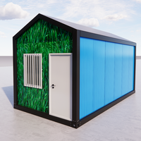 Petite maison modulaire préfabriquée à bas prix de 20 pieds paquet plat petite maison préfabriquée en conteneur de stockage
