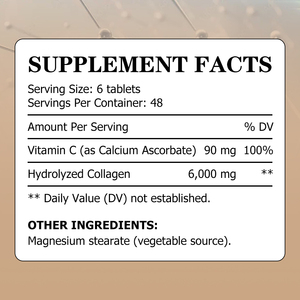 OEM ODM คอลลาเจนแบบเม็ด เสริมด้วยวิตามินซี สารสำคัญที่ช่วยเสริมสร้างสุขภาพ ชะลอวัย บำรุงผม ผิว และเล็บ - Product Image 2