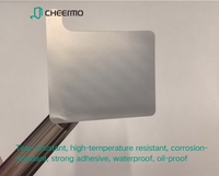 Étiquette d'emballage adhésive en PET argent mat durable, imperméable et résistante aux déchirures de 0,05 mm pour téléphone portable, appareil photo 3C, écouteurs