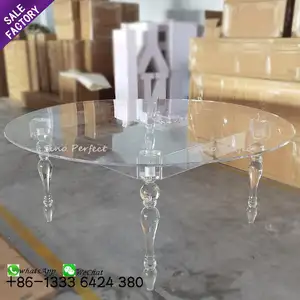 Sinoperfect-mesa de comedor acrílica transparente, para eventos, bodas, banquetes y fiestas, venta al por mayor de fábrica