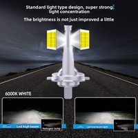 Ampoule de phare LED H7/H11/H4 9005/9006, 6000K, blanc, 12-24V, haute luminosité, 8000 Lumens, Plug & Play, ajustement universel pour voiture, 2 pièces