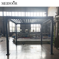 Meidoor Pergola Bioclimatique Manuelle à Manivelle 3x3, Abri de Jardin et Pavillon Abordable, Pergola à Lames Orientables en Aluminium pour Extérieur