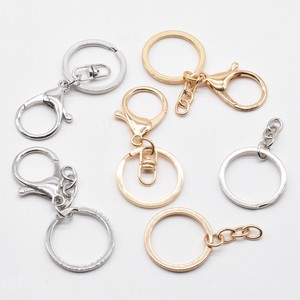Ensemble de porte-clés à fermoir mousqueton en métal, alliage de zinc, plaqué rond, accessoires de bijoux DIY pour poupées et jouets - Product Image 3