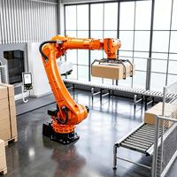 Robot Industri KUKA KR340 R3400-2 6-Axis, Beban Angkut 340kg, Jangkauan 3400mm, Workstation Robot Palletizing untuk Penanganan dan Palletizing