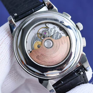 Reloj Mecánico de Lujo para Hombre y Mujer, Cristal de Zafiro, Fecha, Fase Lunar, Luminoso, Resistente al Agua, Esfera Blanca, Correa Negra, ¡Oferta! - Product Image 4