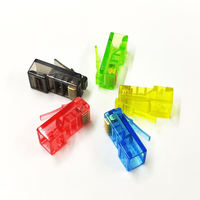 8P8C RJ 45 konektor warna-warni pria Inline Coupler jaringan konektor kabel Lan STP UTP Cat5e Cat6 Rj45