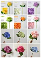 Bunga Hydrangea PU Besar 176 Kelopak, Tekstur Lembut, Cetak 3D, Bunga Artifisial, Dekorasi Hotel, Pernikahan, Hari Valentine