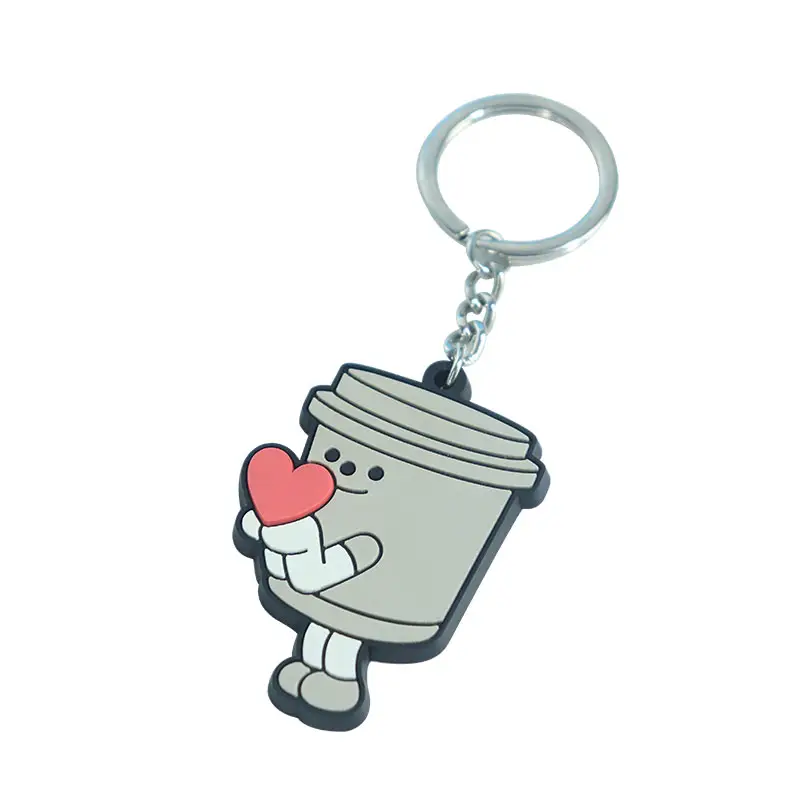 Custom Made Rubber Keychains Cartoon Anime Soft Pvc 2d/3d Silicone Figurine Key Chain Cute Keychains For Car Keys