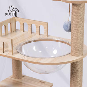 Easy Assemble Durable Multi- Level Wood Sisal Scratcher Post <strong>Cat</strong> <strong>Climbing</strong> <strong>Frame</strong> House Condo Hammock Large <strong>Cat</strong> Tree - Product Image 3