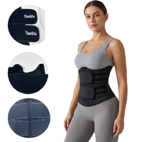 Corset à fermeture éclair frontale avec 9 baleines en acier, gaine amincissante à double ceinture en latex pour maximiser la sudation