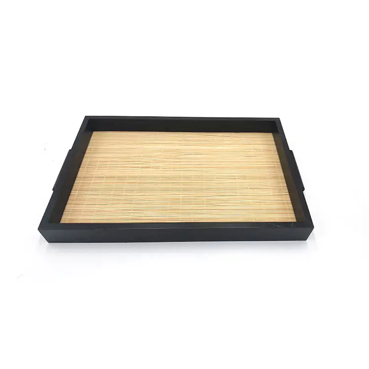 Serving Platter Fruit Snack Tray Lightweight Handmade Wood Serving Bamboo Wooden Tray