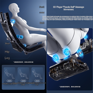 من المصنع مباشرة جيدة Kursi Pijat Ghe كراسي تدليك مع انعدام الجاذبية 4D Shiatsu حركة مزدوجة محمولة لتطبيق الجسم - Product Image 6