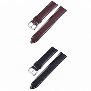 สายนาฬิกาหนังสำหรับผู้ชายและผู้หญิงสายนาฬิกาหนังลายจุดตะเข็บ - Product Image 1