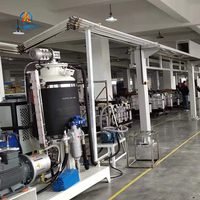 Machine de fabrication de panneaux muraux en pierre PU, ligne de production automatique de pierre artificielle contrôlée par PLC, pompe à moteur, machine de mousse personnalisée