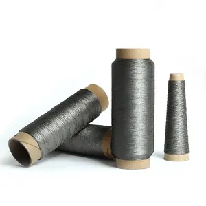 High Temperature Resistant Fire Proof Complex Fiber Stainless Steel Sew Thread Conductive Metallic Yarn For Heated Clothes