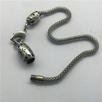Yiwu Aceon Bracelet en acier inoxydable avec chaîne à mailles rondes, connecteur ovale bombé en forme de cœur moulé, fermoir cœur et base coulissante DIY