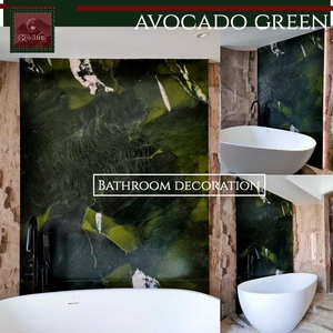 Lavabo de Mármol Verde Aguacate GOLDKING, Lavabo de <span class=keywords><strong>Piedra</strong></span> Natural de Lujo para Baños Modernos e Interiores de Alta Gama - Product Image 4