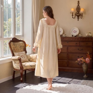 <span class=keywords><strong>Camicia</strong></span> <span class=keywords><strong>da</strong></span> <span class=keywords><strong>Notte</strong></span> per Donne in Gravidanza, Stile Dubai Islamico, Casual, Traspirante, ad Asciugatura Rapida, in Viscosa e Cotone con Cordoncino, Personalizzabile ODM - Product Image 5