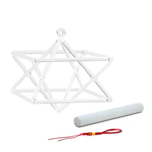 SUCCESS Customization All Size Crystal Singing Merkaba Pyramid for Music Instrument Gift Crafts Quartz Crystal Singing Merkaba