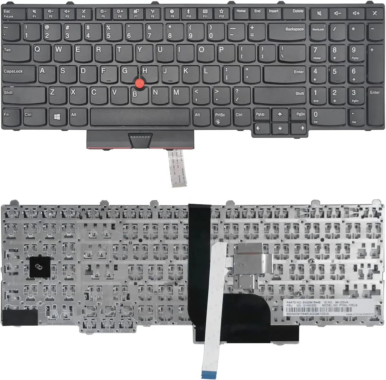 Backlighting tongkat penunjuk pengganti keyboard laptop untuk Len ovo Thinkpad P50 P51 P70 P71 keyboard laptop