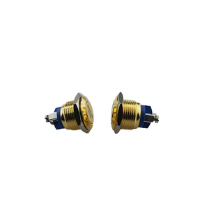 YUMO GQ16F-10/G 16mm 19mm קטן סירה שחור מתכת לדחוף כפתור מתג 12/16/19/22mm פנל - Product Image 5