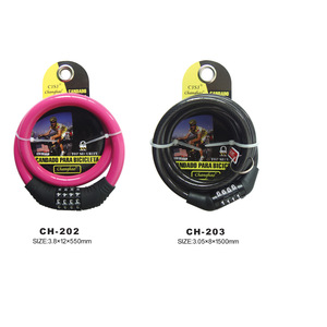 Candado para Bicicleta CJSJ de 65 cm y 11 mm, Cable de Acero, Antirrobo, con Código de Combinación - Product Image 5