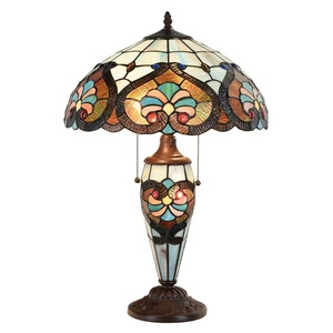 TFT-8030 Victorienne Double Allumé Vitrail Décor À La Maison D'éclairage tiffany lampes - Product Image 3