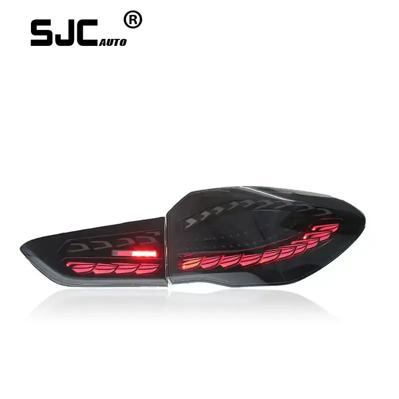 SJC Auto Accessoires Modifié LED feux arrière assemblage clignotant pour BMW X1 F48 2016-2021 GTS feu arrière dragon échelle style lumière