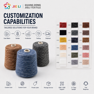 Filato Fantasia in Velluto Denim <span class=keywords><strong>Vintage</strong></span> 4.5NM, 65% Cotone Pettinato 35% Acrilico, Morbido Filato per Maglieria e Abbigliamento alla Moda - Product Image 3