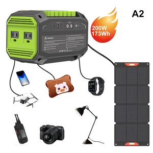 Station d'alimentation portable lithium-ion 200W 173Wh à onde sinusoïdale modifiée avec MPPT solaire pour le camping en nature et les soirées cinéma - Product Image 1