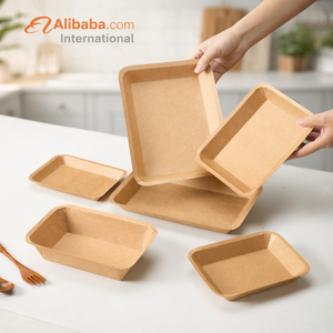 Barquettes et assiettes jetables en papier kraft de qualité alimentaire pour plats à emporter, idéales pour les traiteurs et événements, fabriquées en Chine - Product Image 1