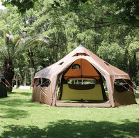 Tente yourte gonflable facile à installer, respirante, légère et stable pour le camping en plein air